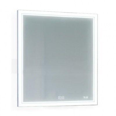 Зеркало Jorno Glass 80 см с подсветкой, часами